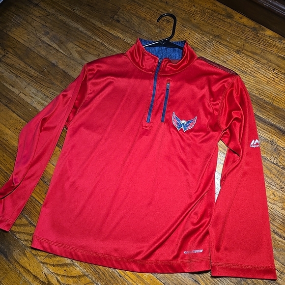 Other - Washington Capitals Zip Up Cool Base Youth Meduim Red/Blue